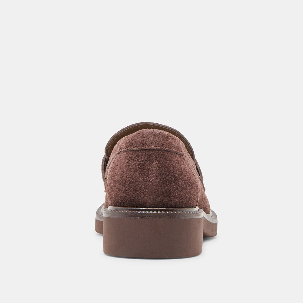 Dolce Vita SHOES | Tiggy Mahogany Suede Loafers