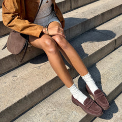 Dolce Vita SHOES | Tiggy Mahogany Suede Loafers