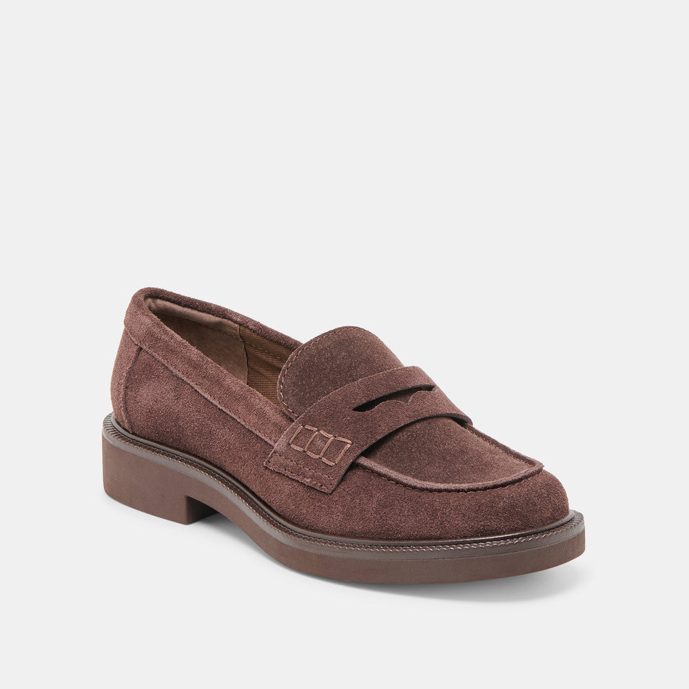Dolce Vita SHOES | Tiggy Mahogany Suede Loafers