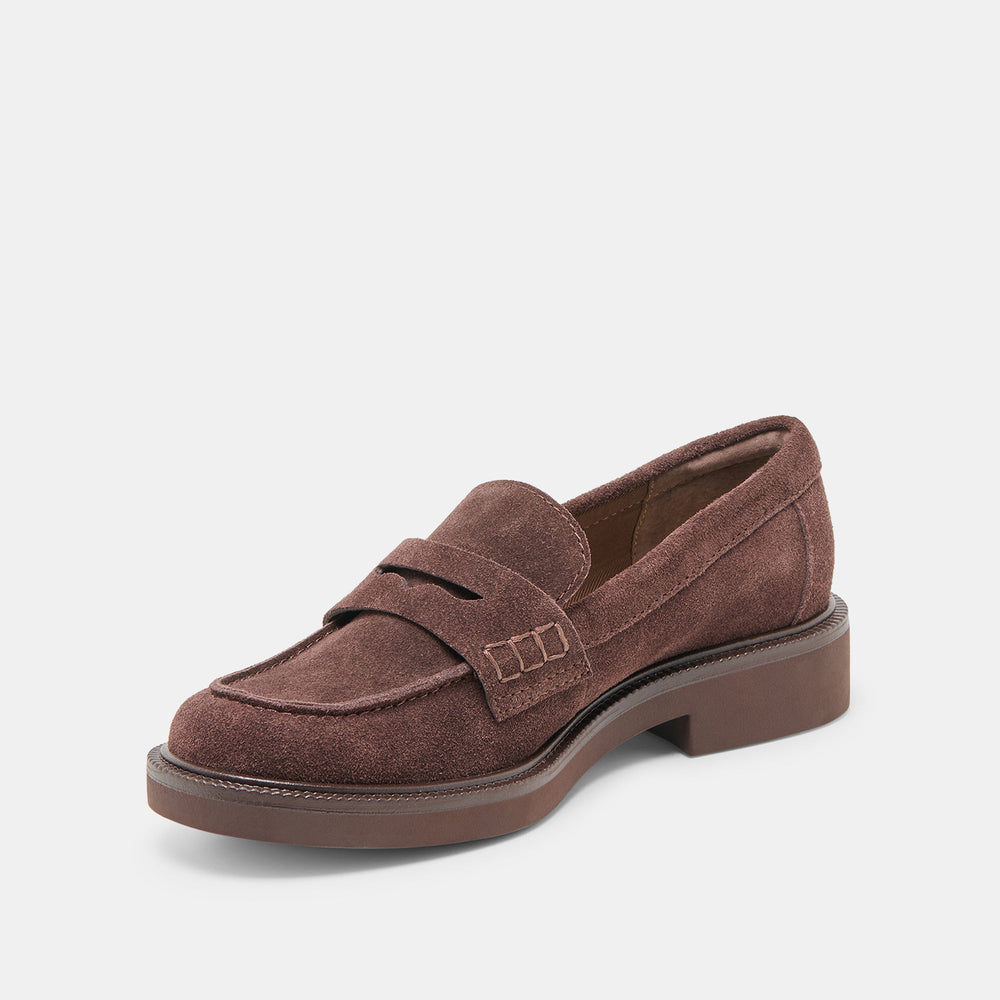 Dolce Vita SHOES | Tiggy Mahogany Suede Loafers