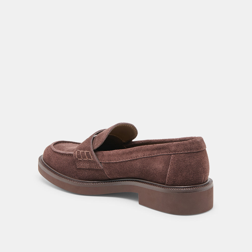 Dolce Vita SHOES | Tiggy Mahogany Suede Loafers
