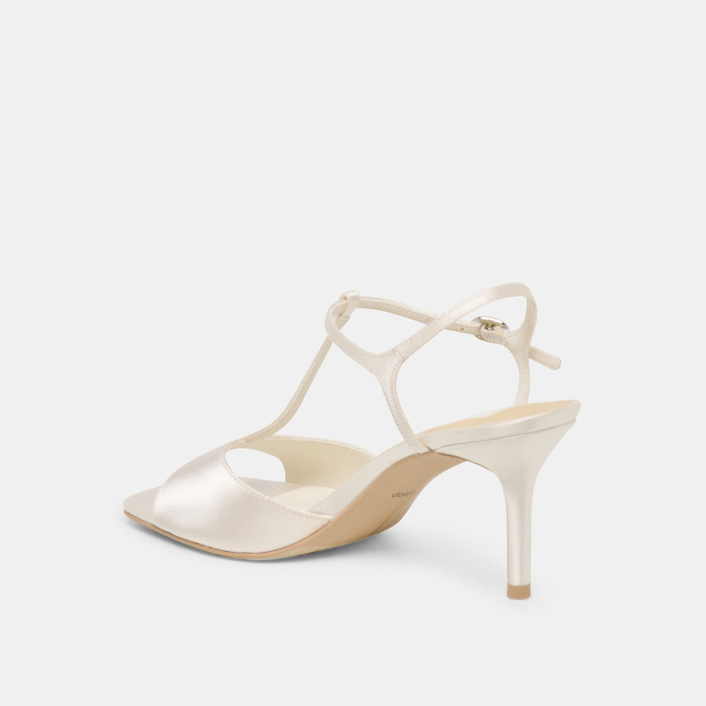 Dolce Vita SHOES | Hilery Off White Satin Heels