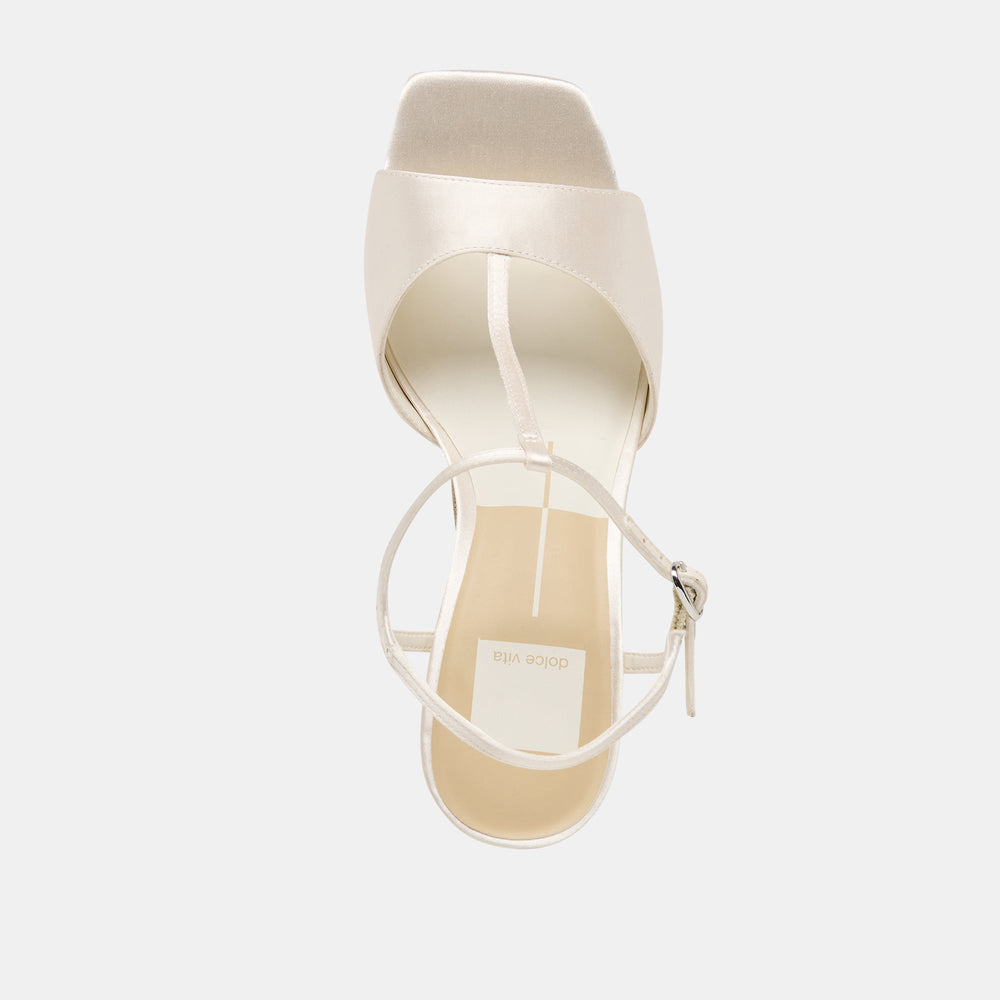 Dolce Vita SHOES | Hilery Off White Satin Heels