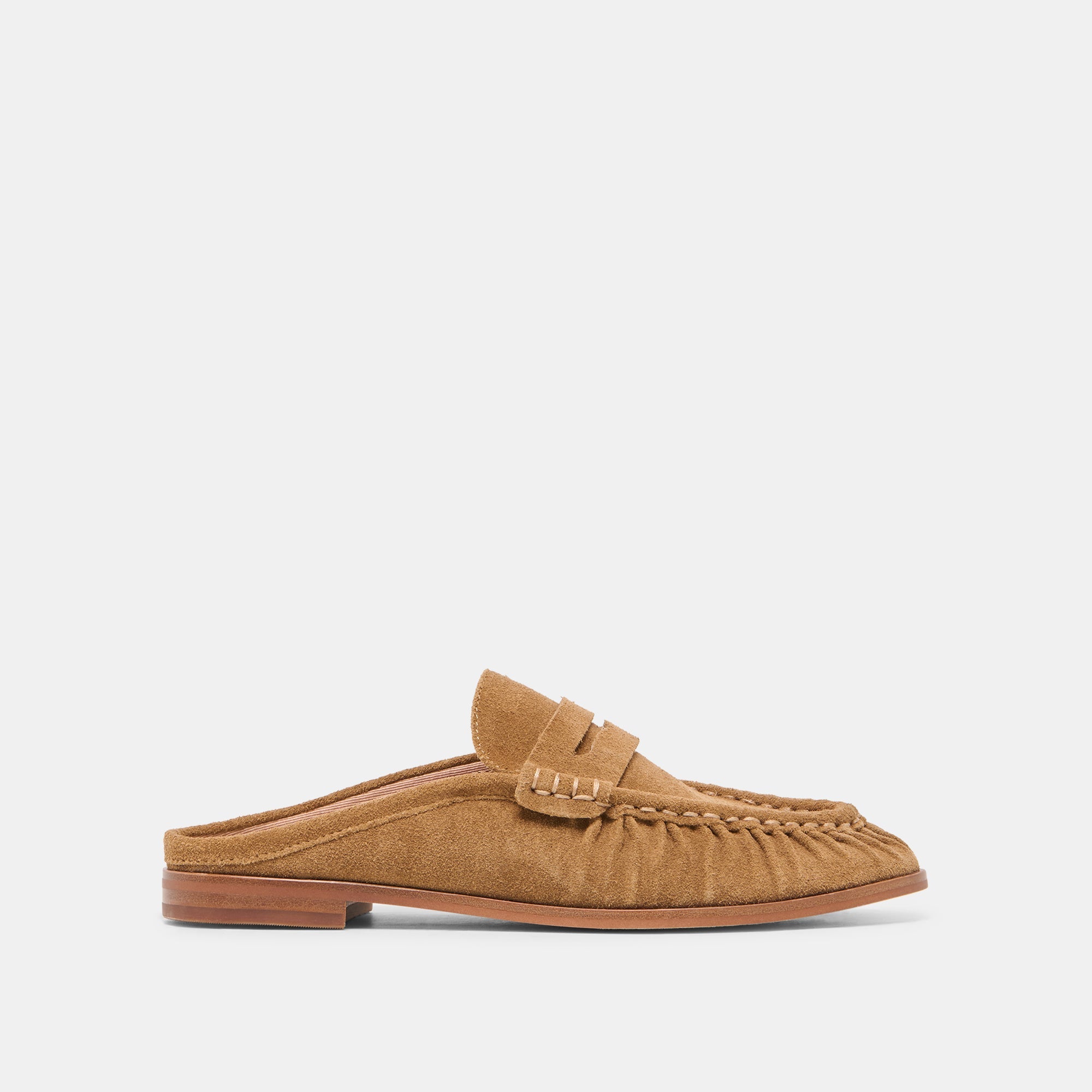 Dolce Vita SHOES | BETZY Lt Brown Suede Closed-Toe Slip-On Loafers