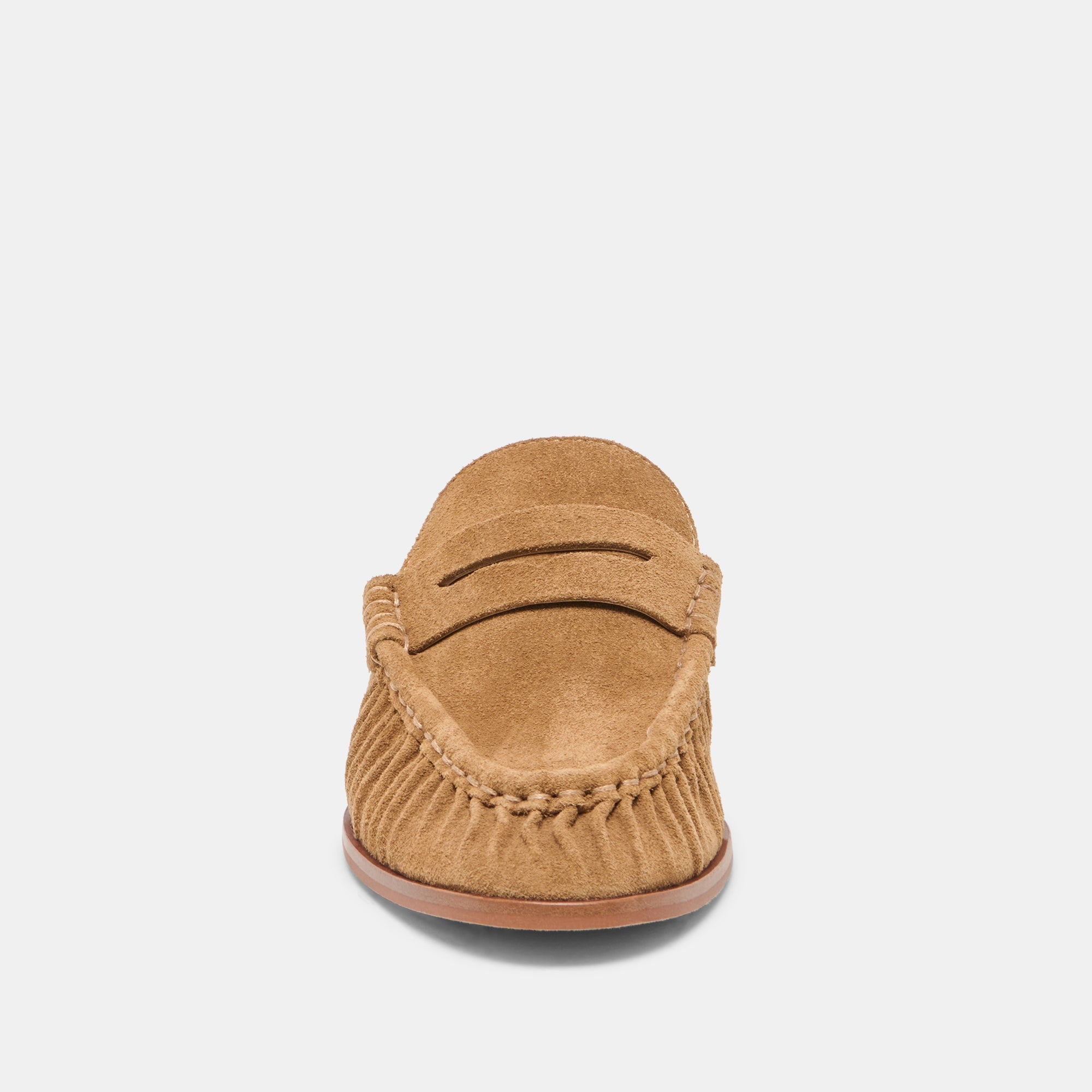 Dolce Vita SHOES | BETZY Lt Brown Suede Closed-Toe Slip-On Loafers