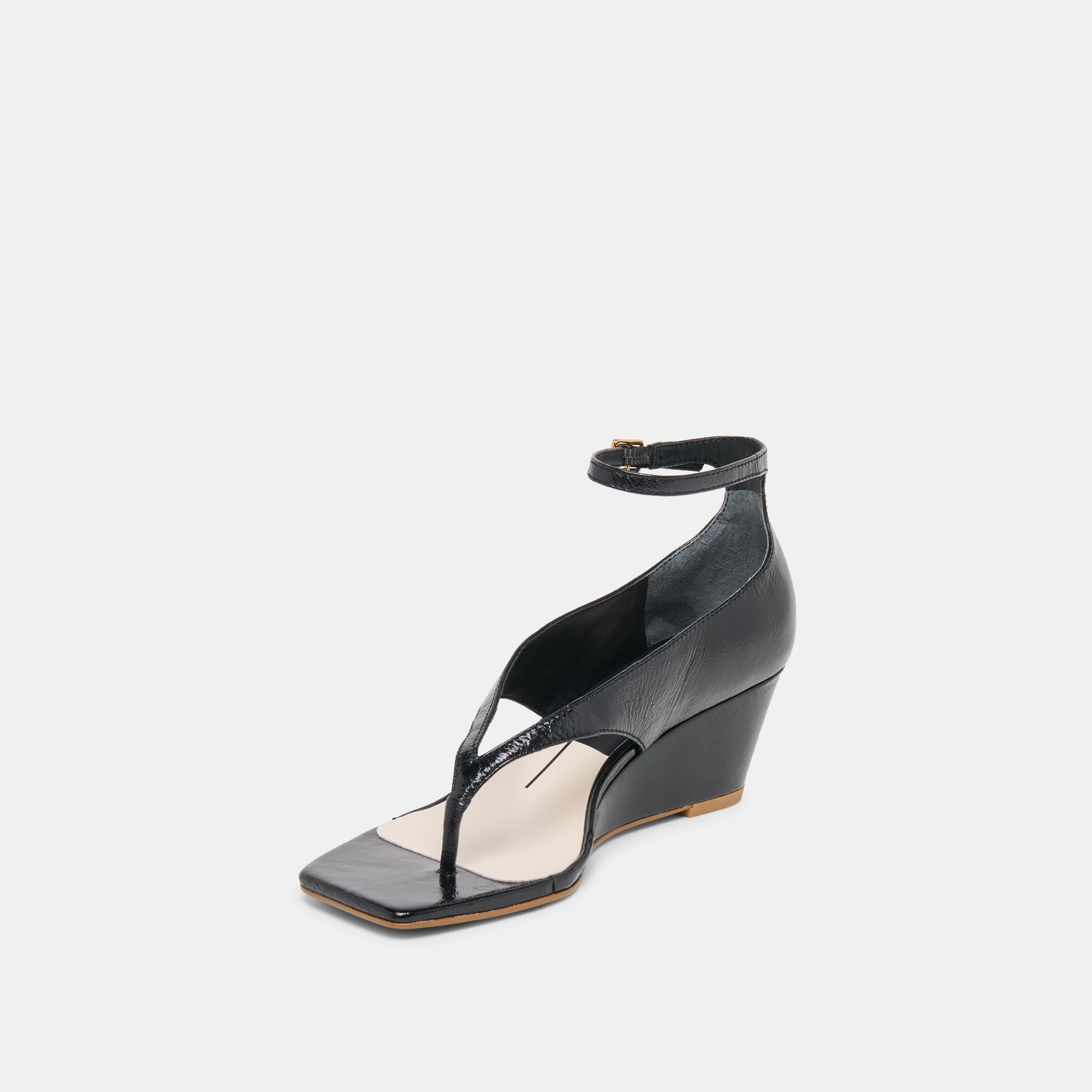 Dolce Vita SHOES | Quinny Black Leather Wedges