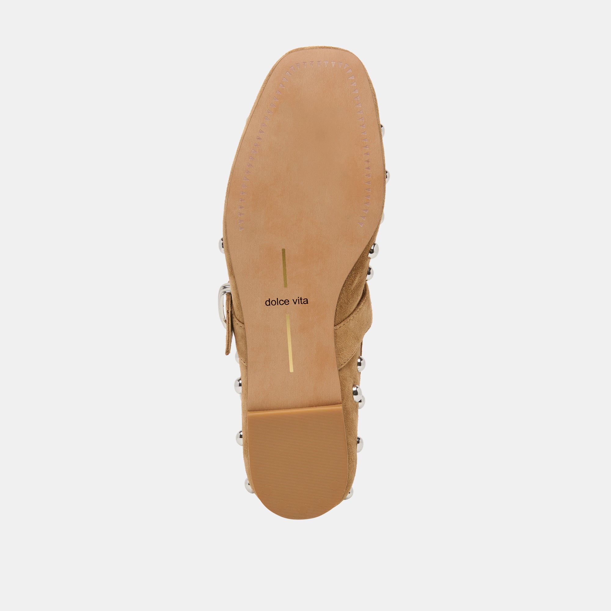 Dolce Vita SHOES | Mikel Stud Lt Brown Suede Ballet Flats