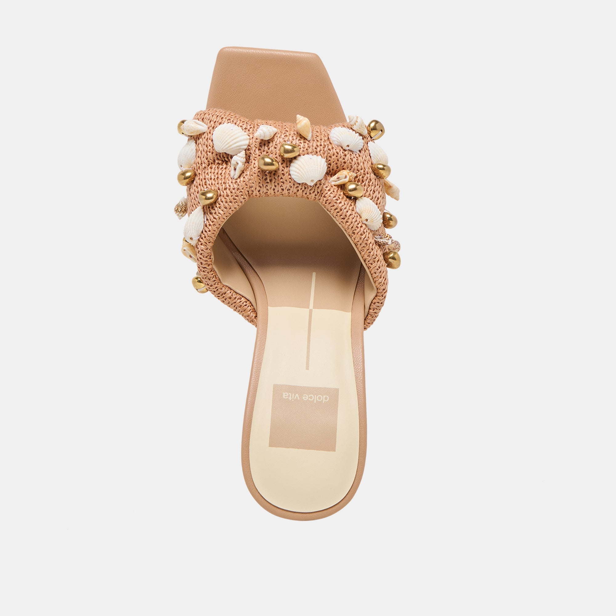 Dolce Vita SHOES | Tylah Toffee Beaded Raffia Heels
