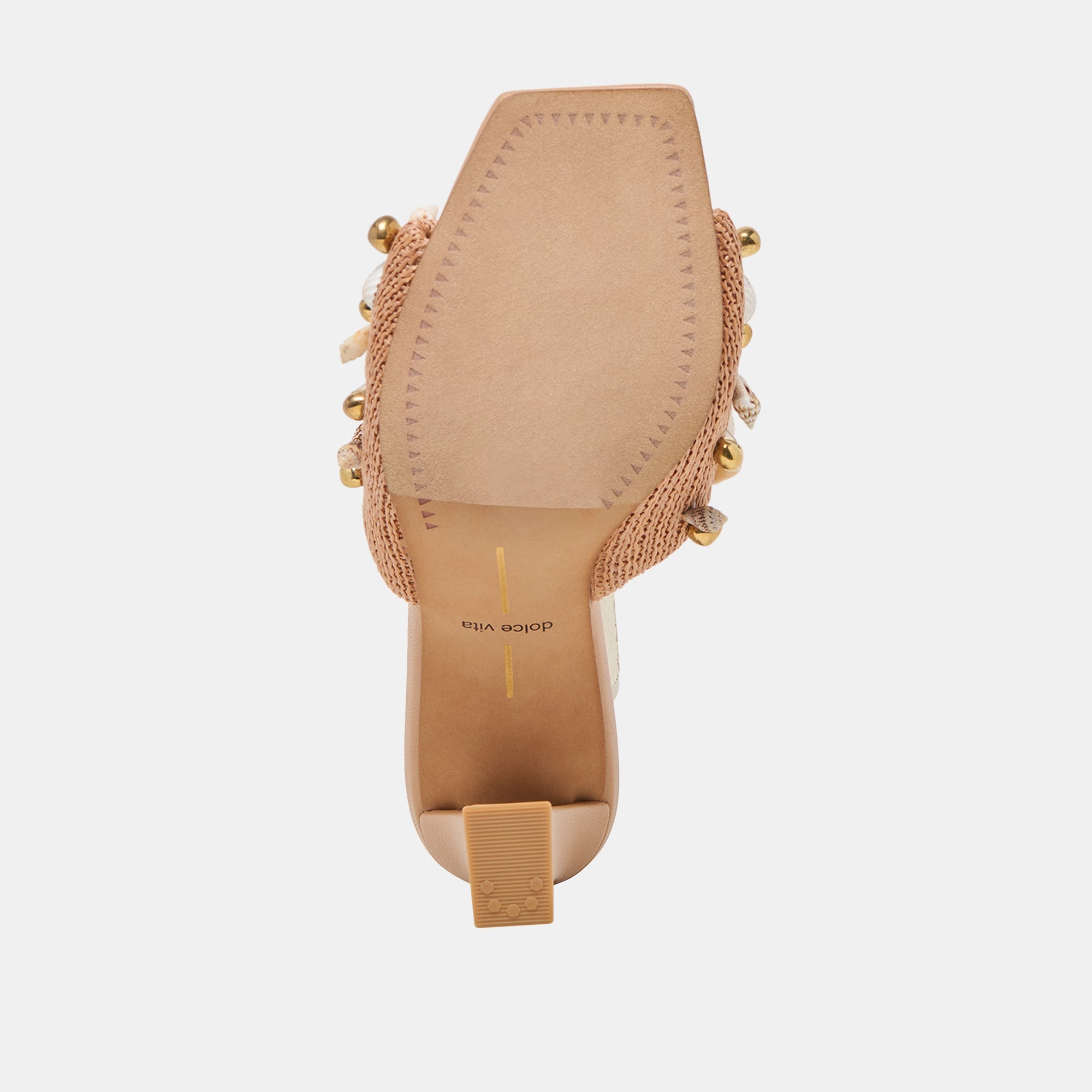 Dolce Vita SHOES | Tylah Toffee Beaded Raffia Heels
