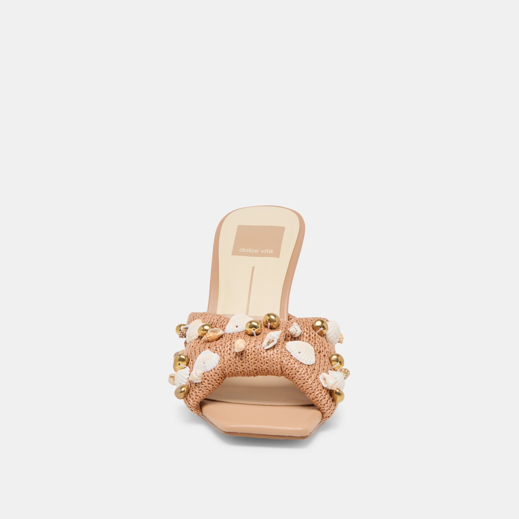Dolce Vita SHOES | Tylah Toffee Beaded Raffia Heels