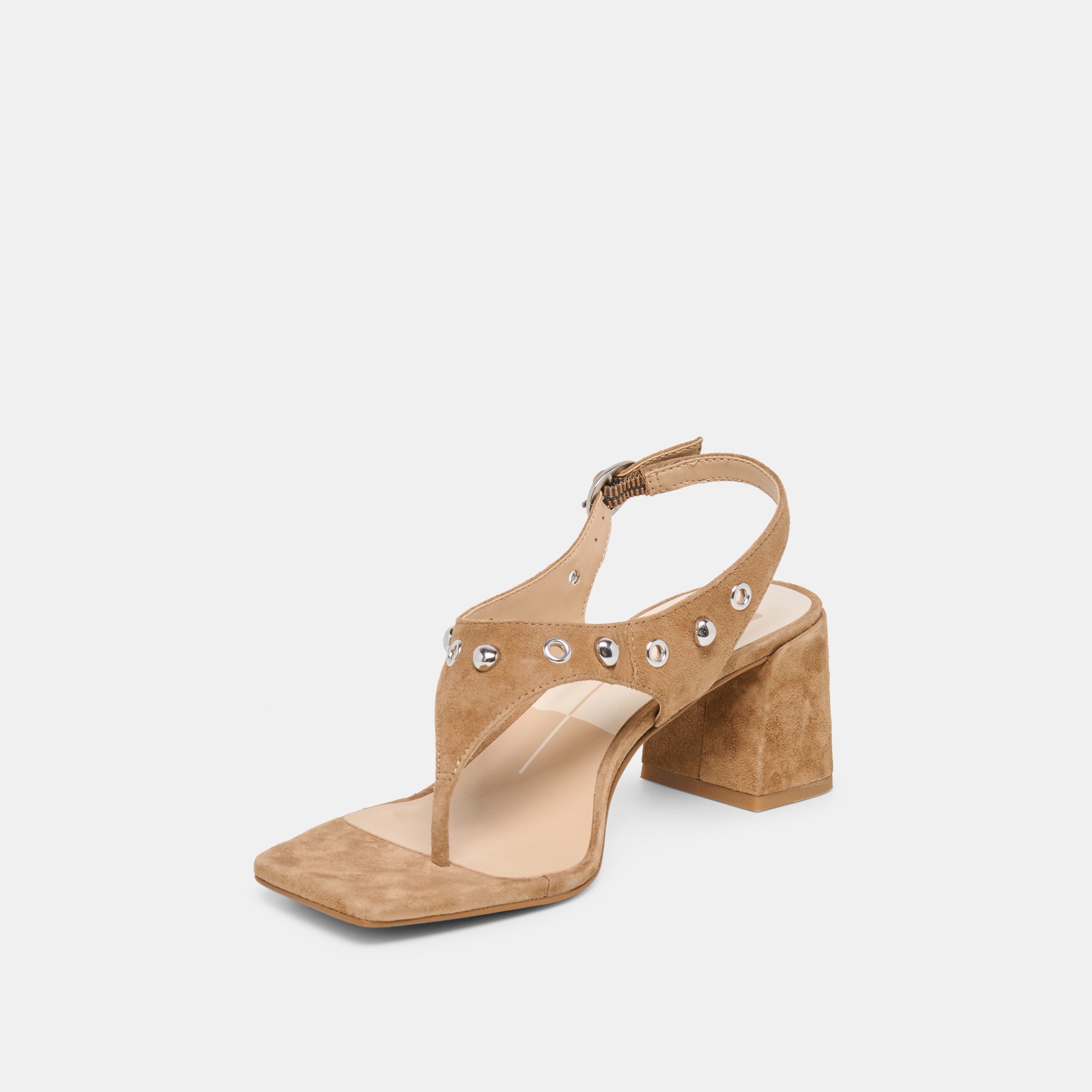 Dolce Vita SHOES | Yves Stud Lt Brown Suede Heels