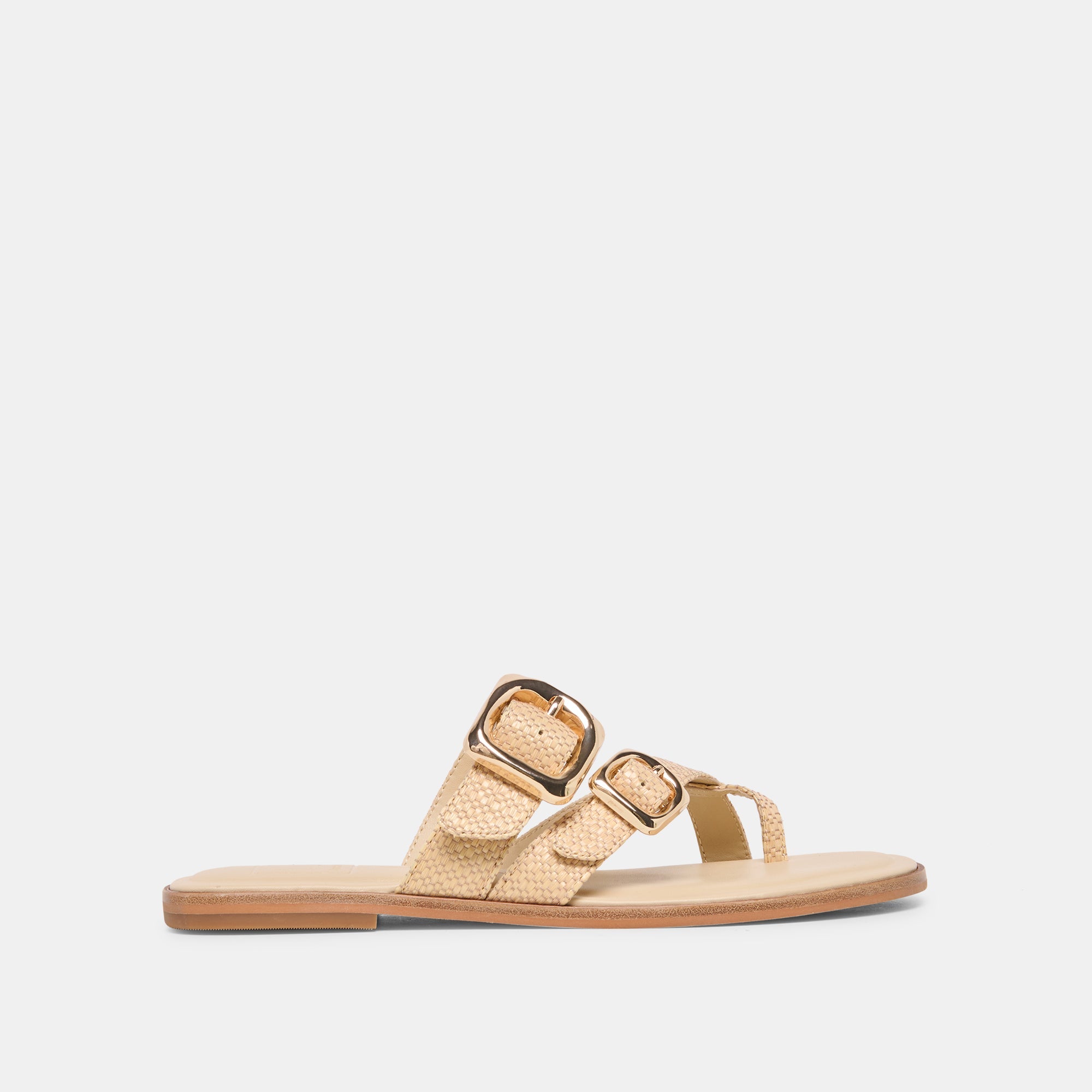 Dolce Vita SHOES | SHORE Sand Raffia Flip-Flop Buckled Sandals