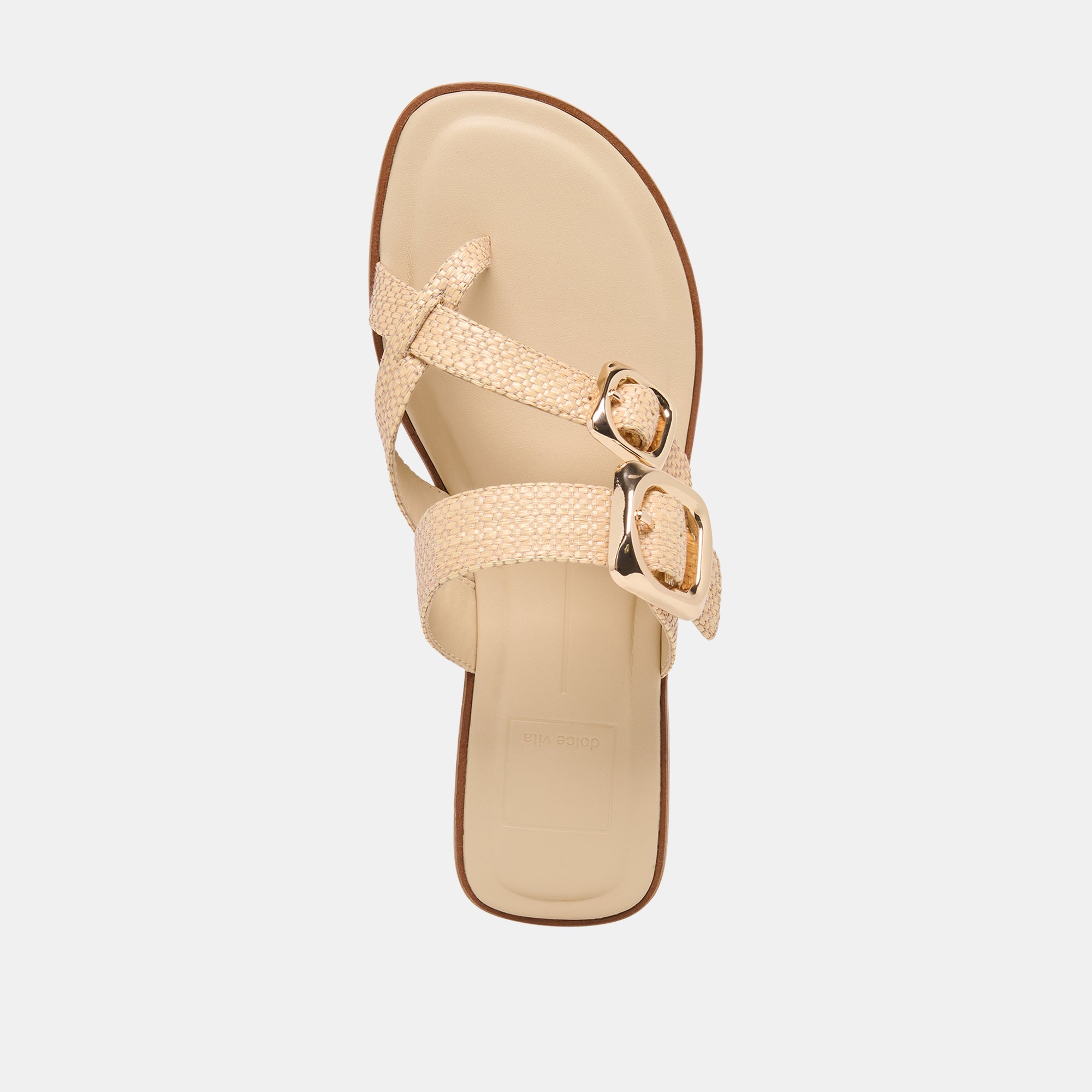 Dolce Vita SHOES | SHORE Sand Raffia Flip-Flop Buckled Sandals