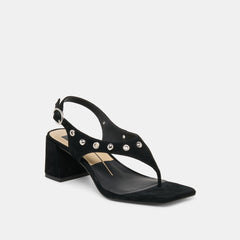 Dolce Vita SHOES | Yves Stud Onyx Suede Heels