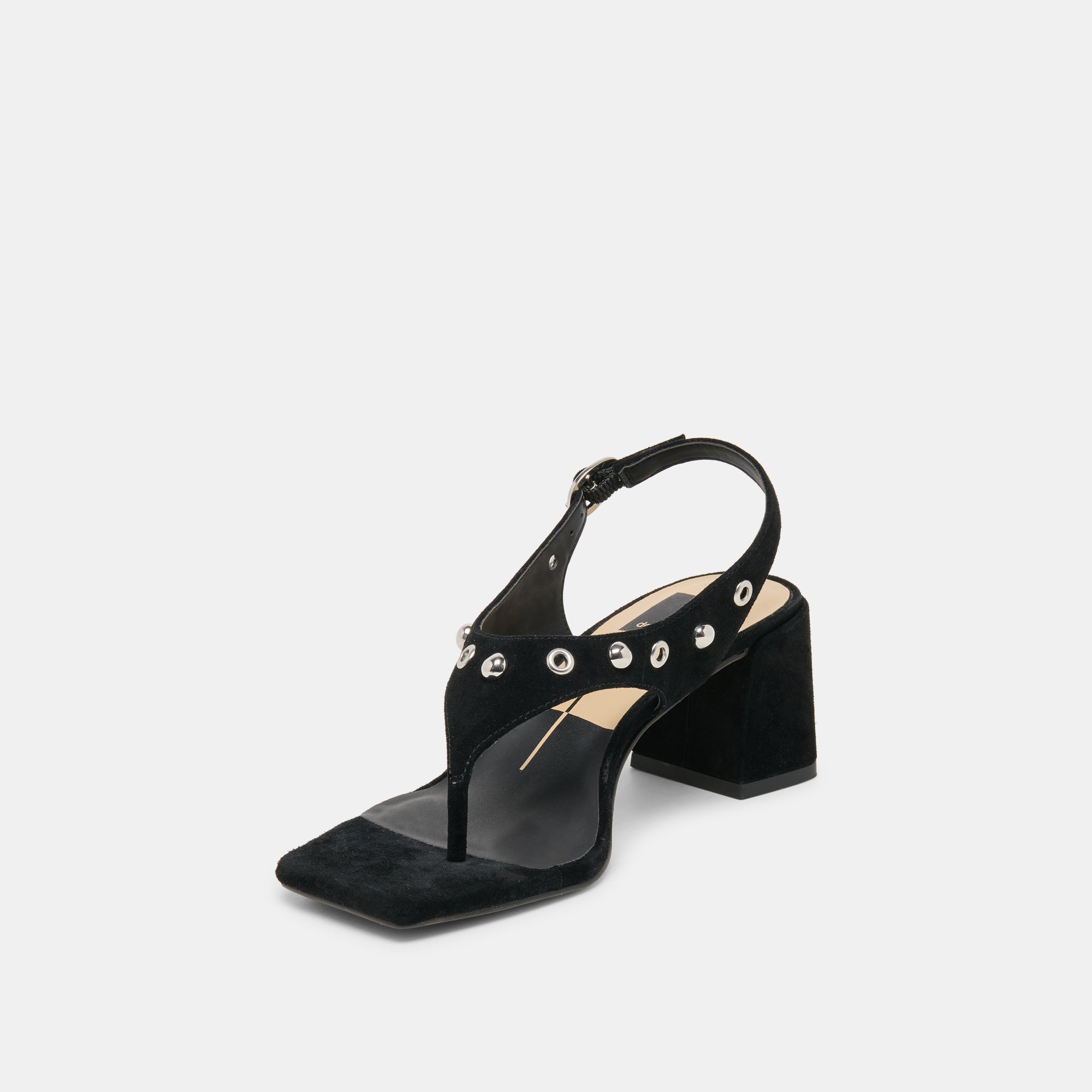 Dolce Vita SHOES | Yves Stud Onyx Suede Heels