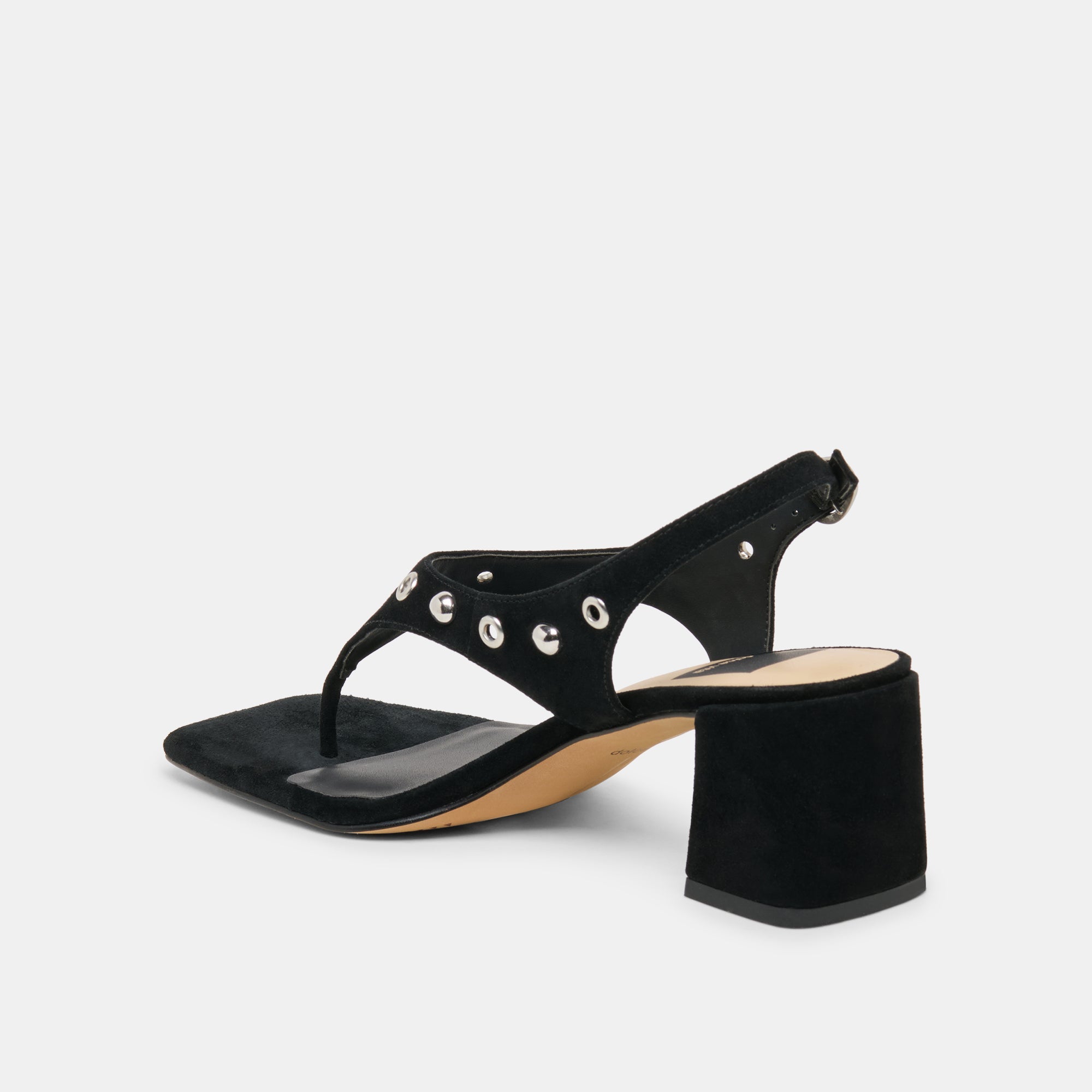 Dolce Vita SHOES | Yves Stud Onyx Suede Heels