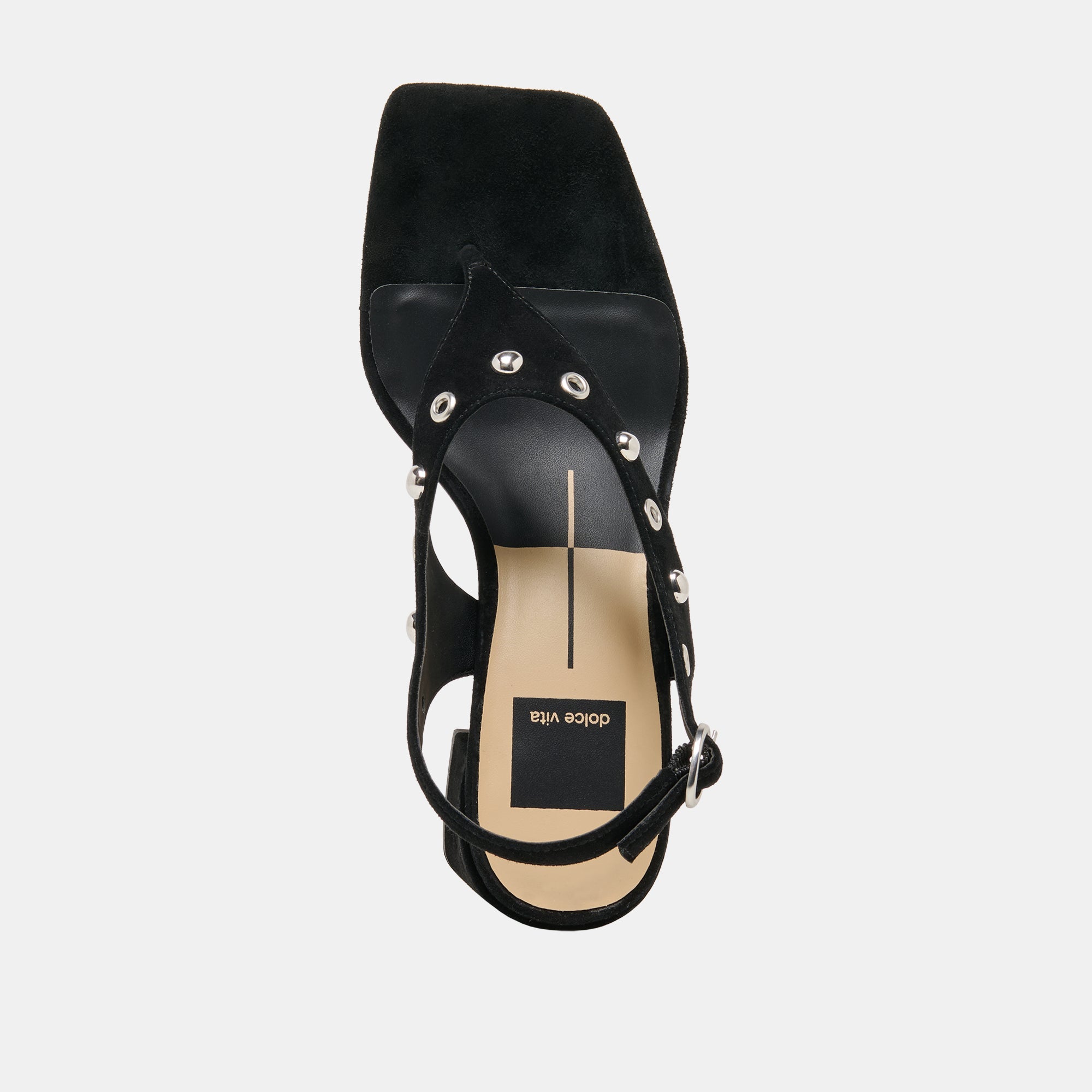 Dolce Vita SHOES | Yves Stud Onyx Suede Heels