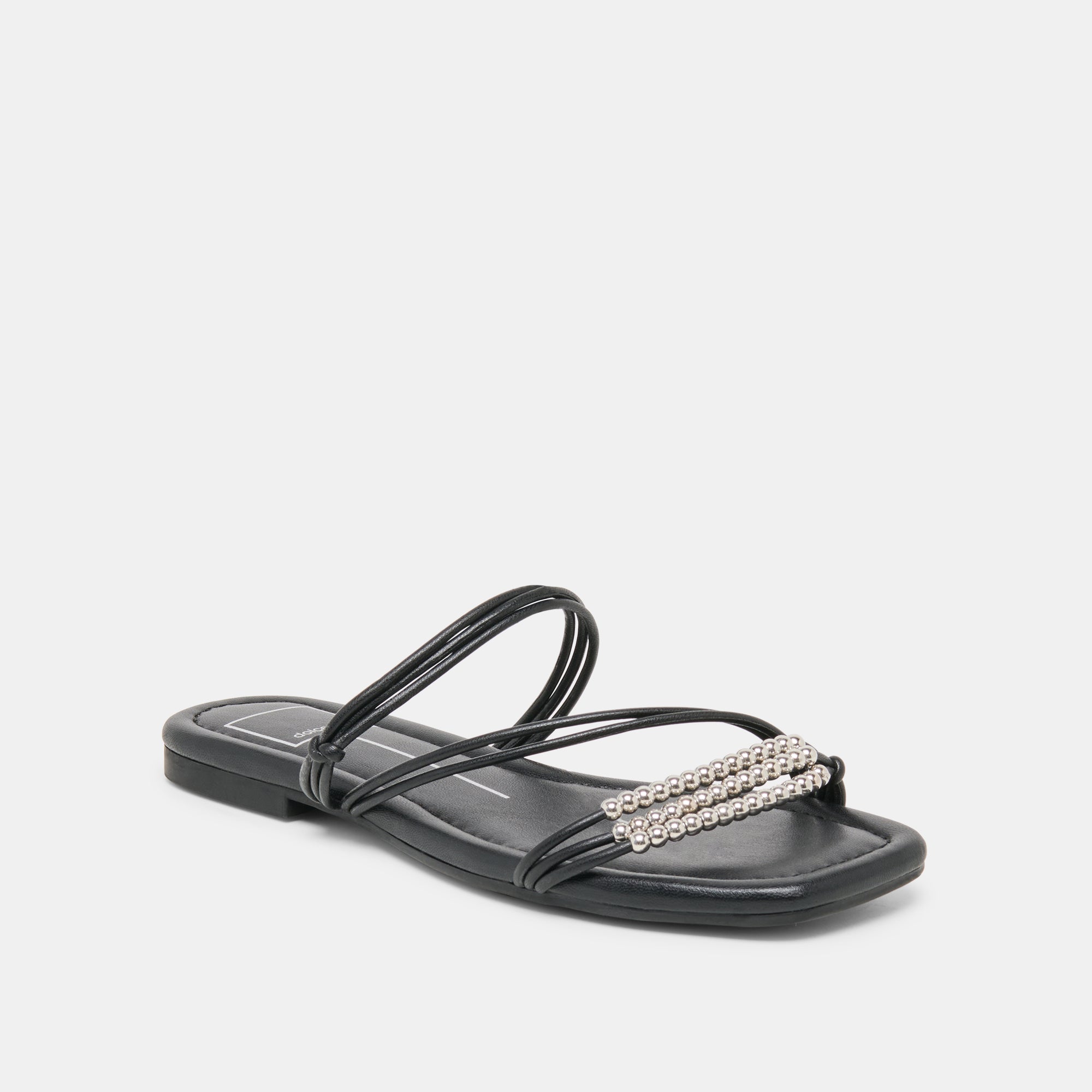 Dolce Vita SHOES | LYNDEE BEAD Black Stella Strappy Open-Toe Sandals