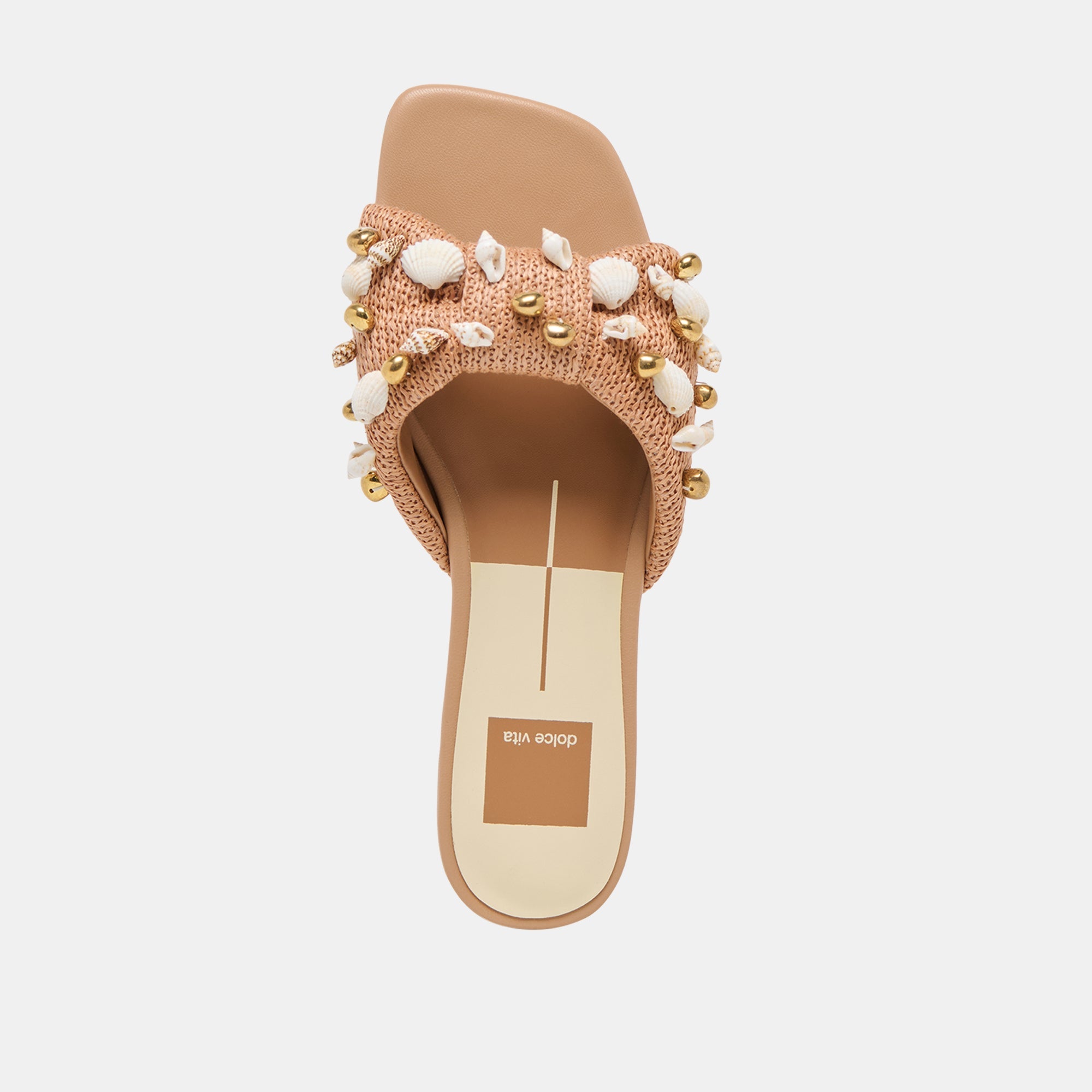 Dolce Vita SHOES | Lizza Toffee Beaded Raffia Sandals