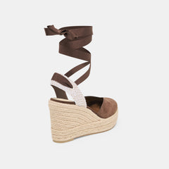 Dolce Vita SHOES | Noura Dk Brown Suede Wedges