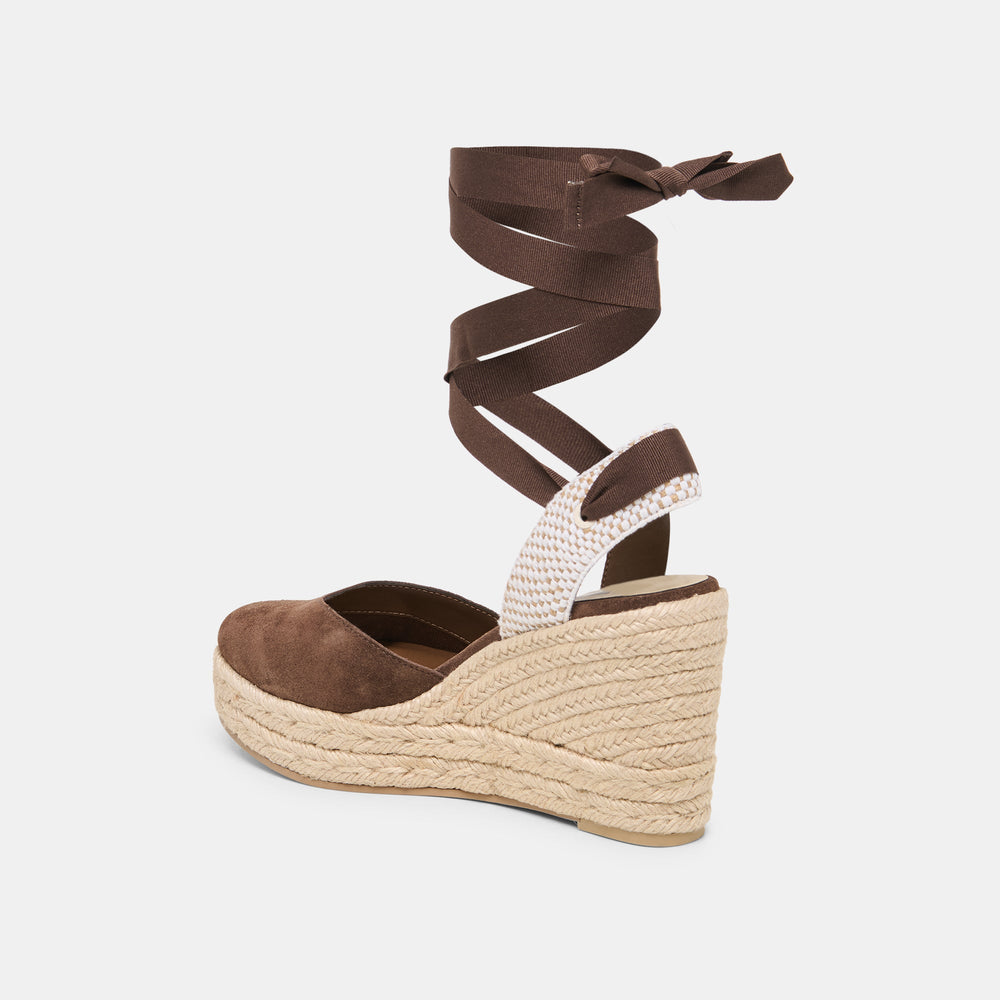 Dolce Vita SHOES | Noura Dk Brown Suede Wedges