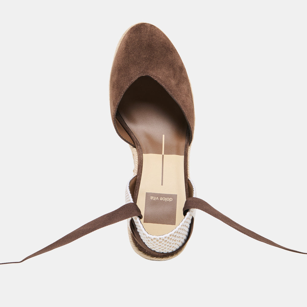 Dolce Vita SHOES | Noura Dk Brown Suede Wedges