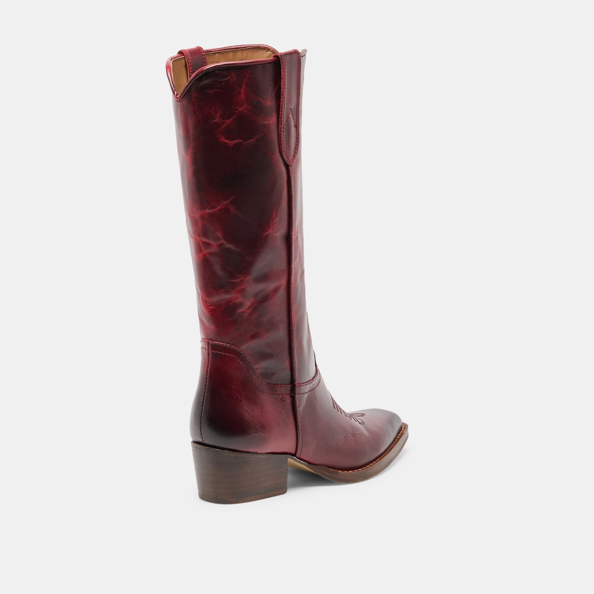 Dolce Vita SHOES | VIGLA Garnet Leather Pointed-Toe Western Boots
