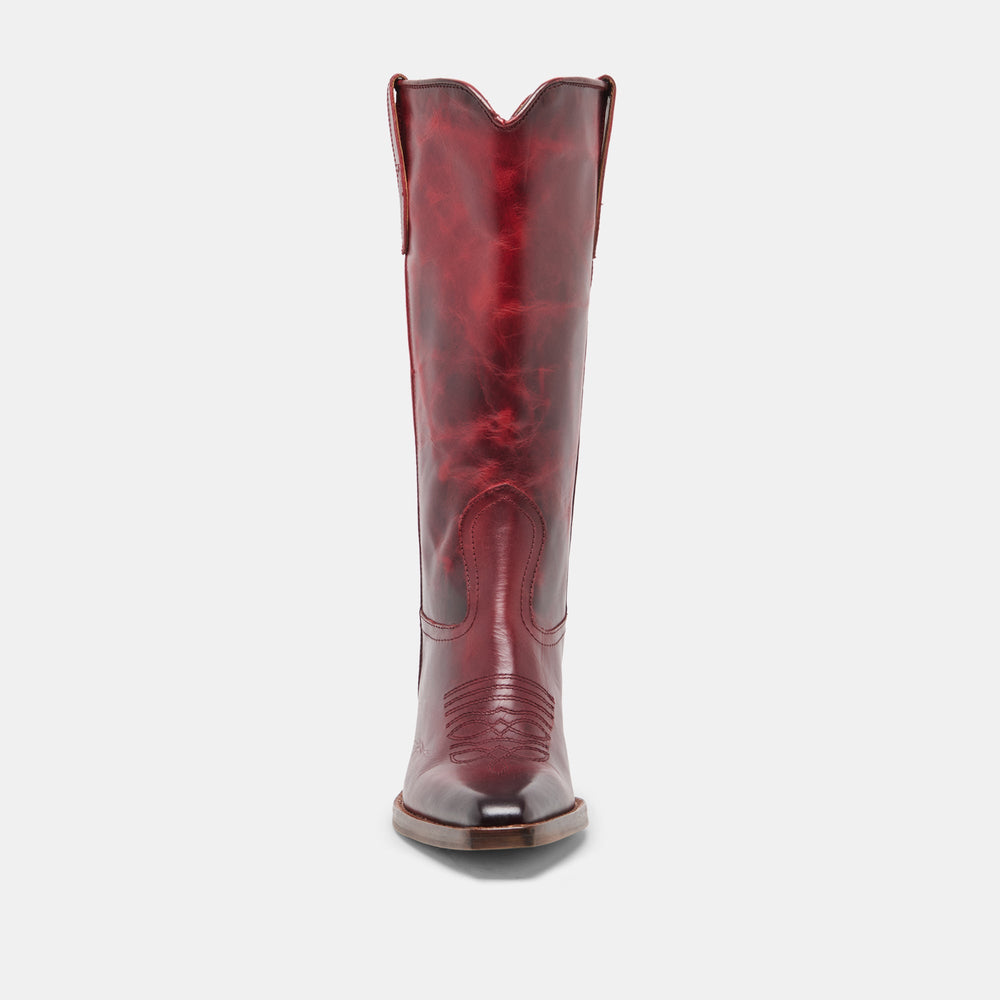 Dolce Vita SHOES | VIGLA Garnet Leather Pointed-Toe Western Boots