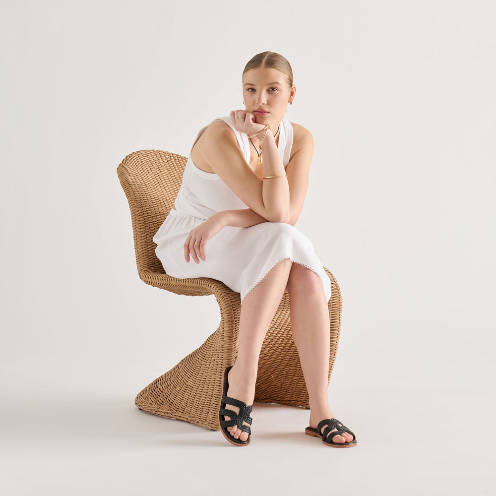Dolce Vita SHOES | EMON Black Stella Slide Open-Toe Sandals