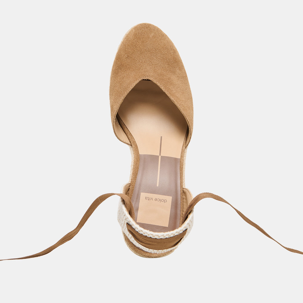 Dolce Vita SHOES | Noura Lt Brown Suede Wedges