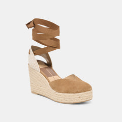 Dolce Vita SHOES | Noura Lt Brown Suede Wedges