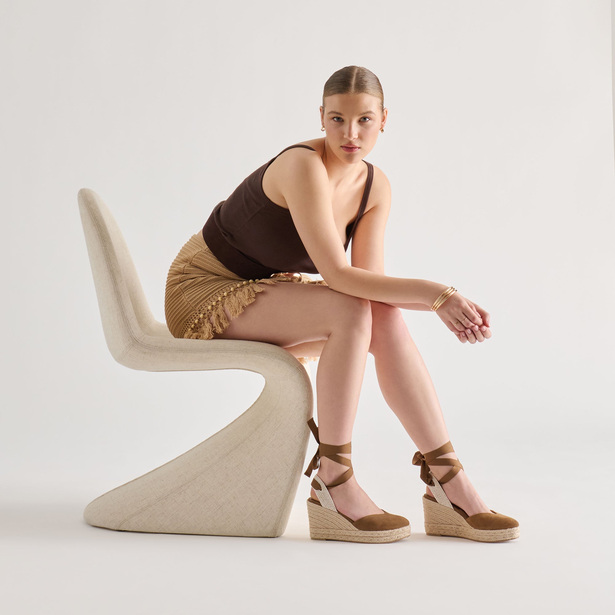 Dolce Vita SHOES | Noura Lt Brown Suede Wedges