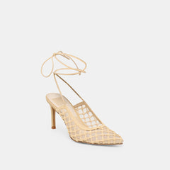 Dolce Vita SHOES | Yael Lt Natural Woven Raffia Heels