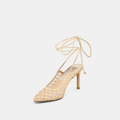 Dolce Vita SHOES | Yael Lt Natural Woven Raffia Heels
