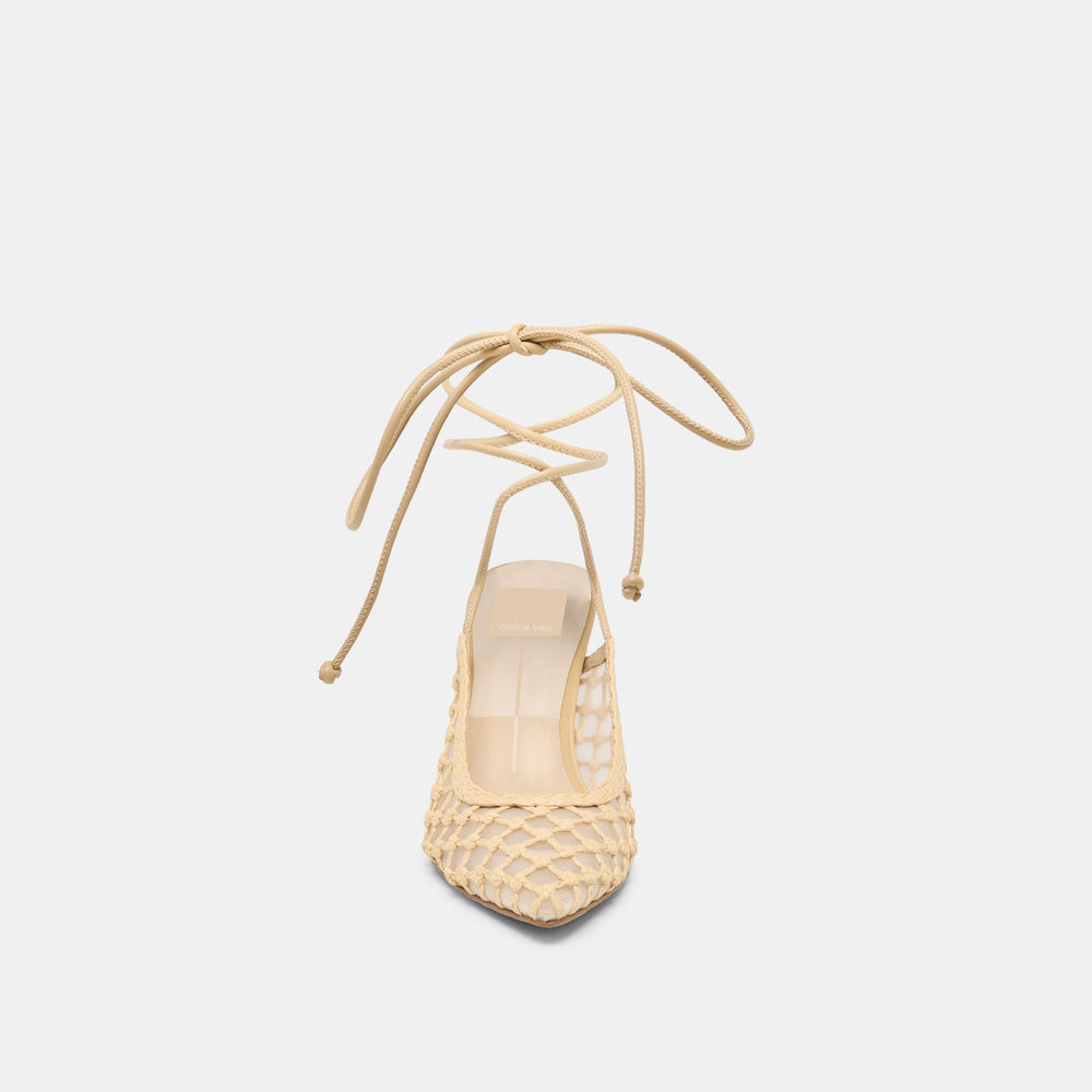 Dolce Vita SHOES | Yael Lt Natural Woven Raffia Heels