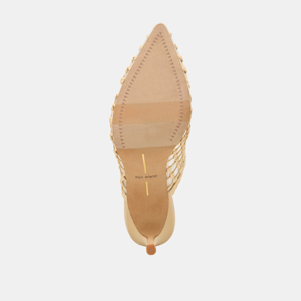 Dolce Vita SHOES | Yael Lt Natural Woven Raffia Heels