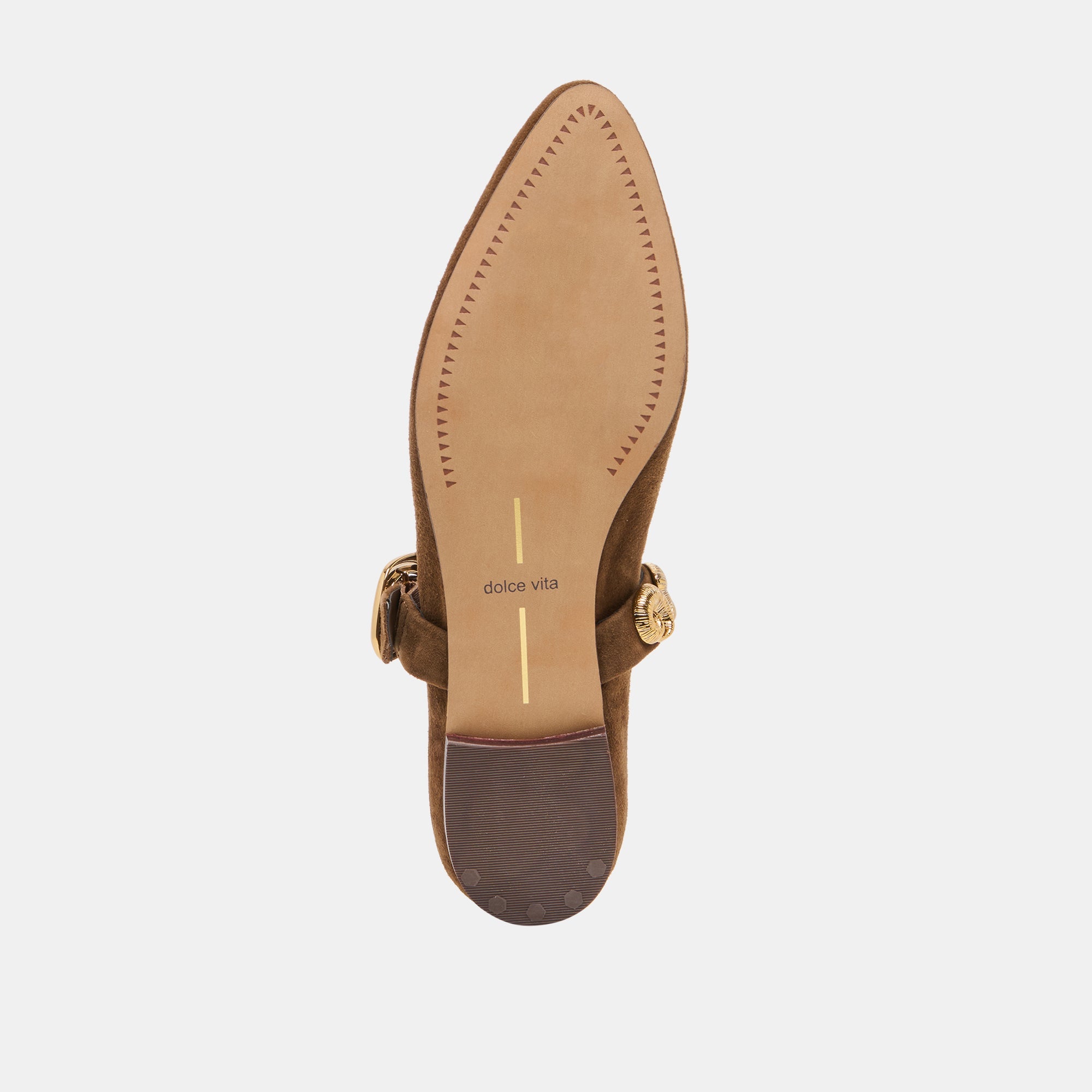 Dolce Vita SHOES | LOREE Chesnut Suede Mary-Jane Metal Detail Ballet Flats
