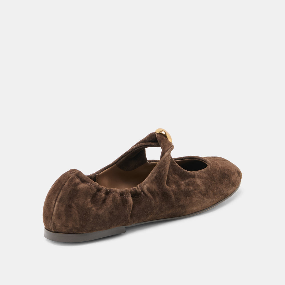 Dolce Vita SHOES | Cornel Dk Brown Suede Flats