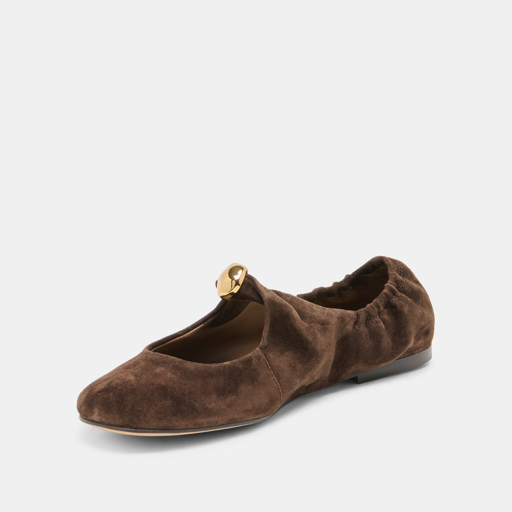 Dolce Vita SHOES | Cornel Dk Brown Suede Flats