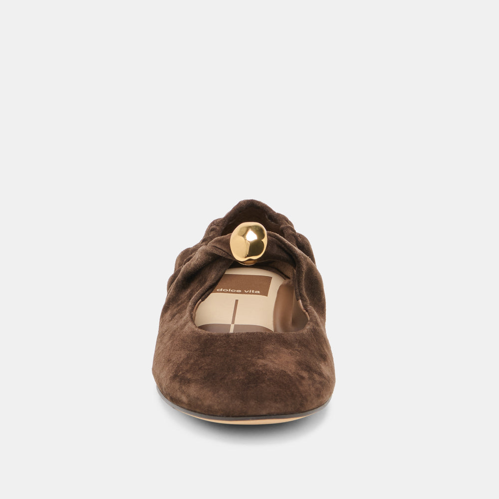 Dolce Vita SHOES | Cornel Dk Brown Suede Flats