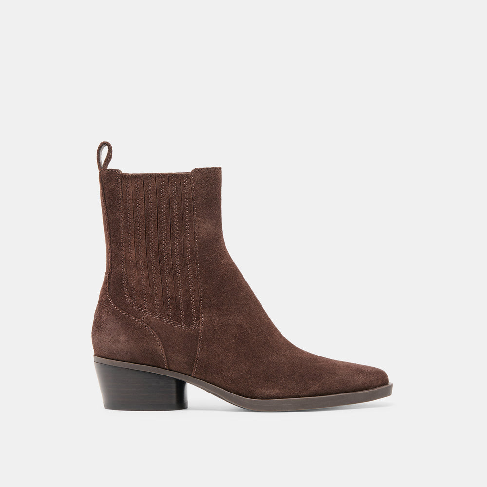 Dolce Vita SHOES | Faint H2O Waterproof Dk Brown Suede Booties