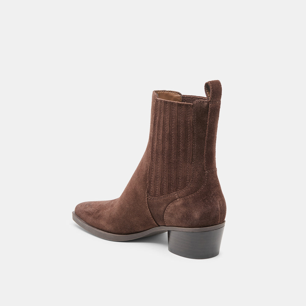 Dolce Vita SHOES | Faint H2O Waterproof Dk Brown Suede Booties
