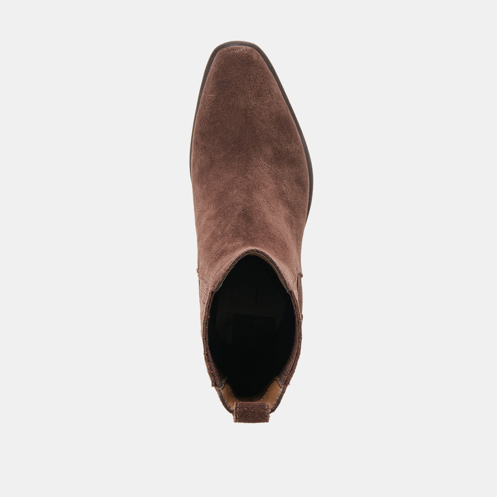 Dolce Vita SHOES | Faint H2O Waterproof Dk Brown Suede Booties