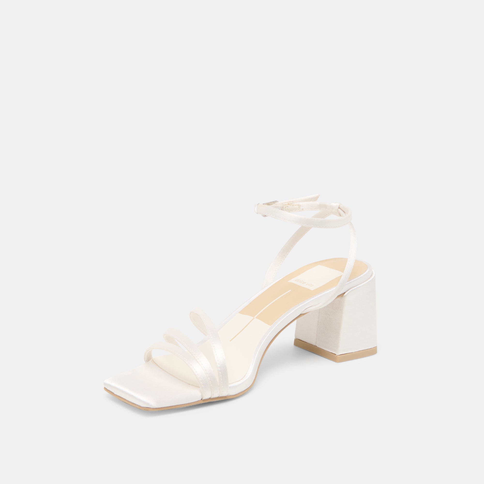 Dolce Vita SHOES | Ysabel True White Satin Heels