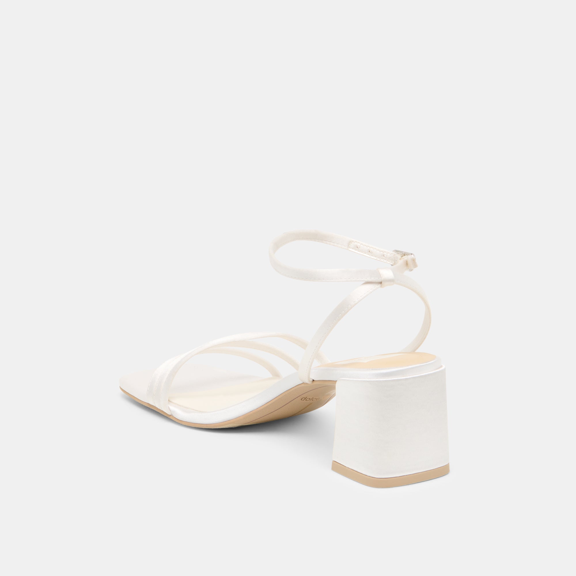 Dolce Vita SHOES | Ysabel True White Satin Heels