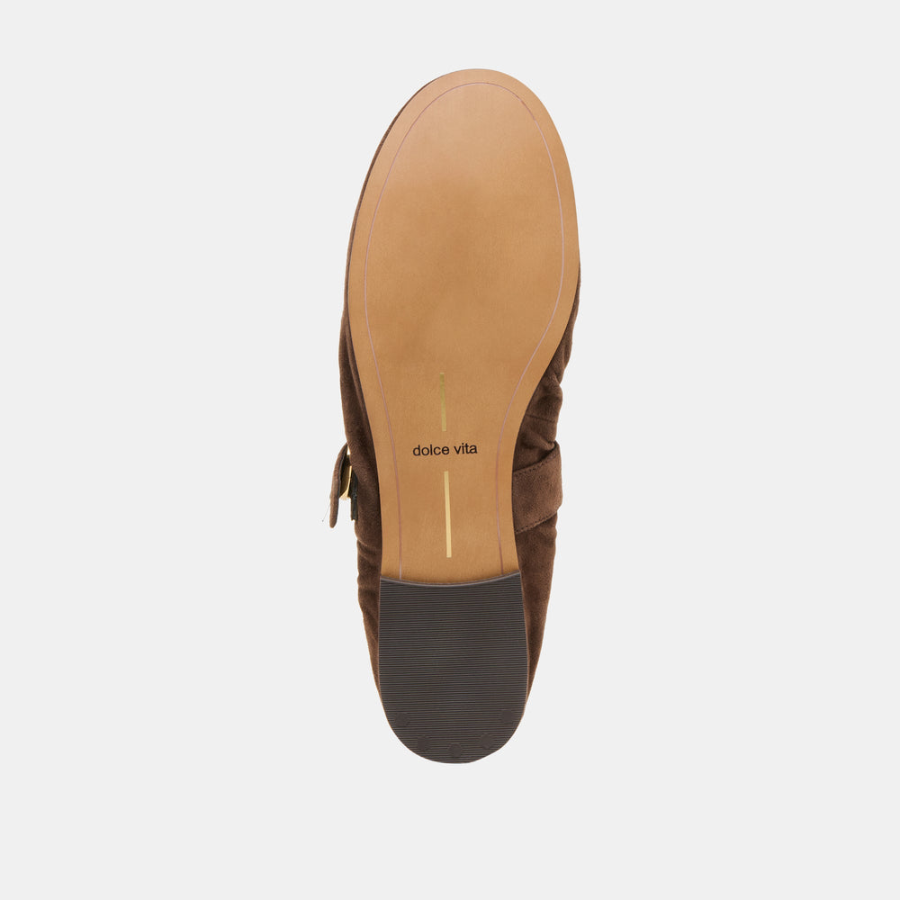 Dolce Vita SHOES | Caely Dk Brown Suede Ballet Flats