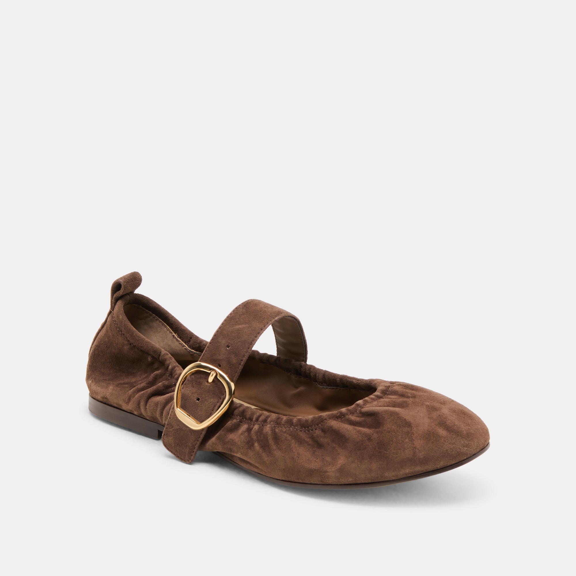 Dolce Vita SHOES | Caely Dk Brown Suede Ballet Flats