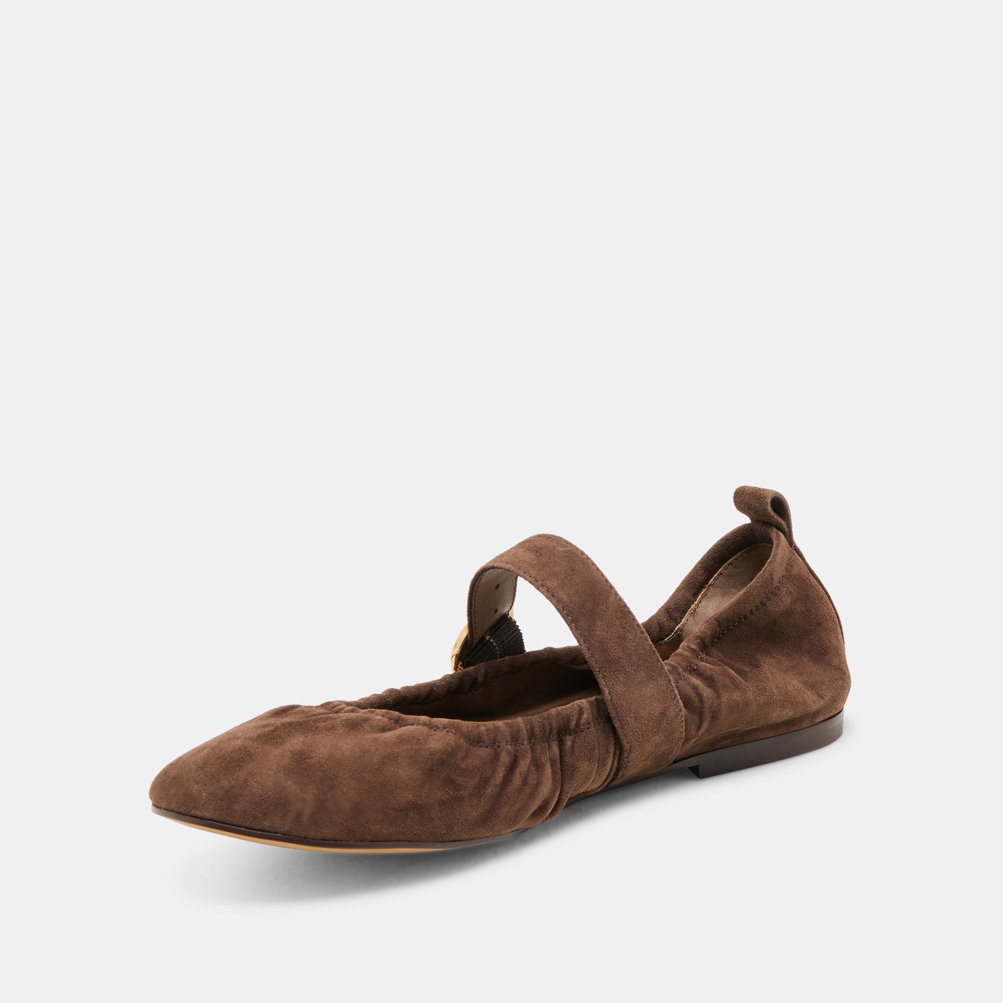 Dolce Vita SHOES | Caely Dk Brown Suede Ballet Flats