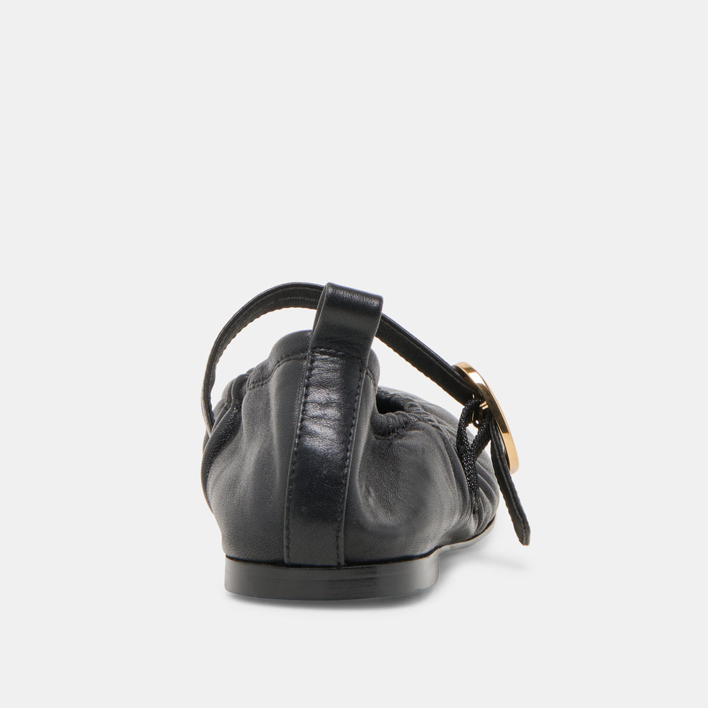 Dolce Vita SHOES | Caely Black Leather Ballet Flats