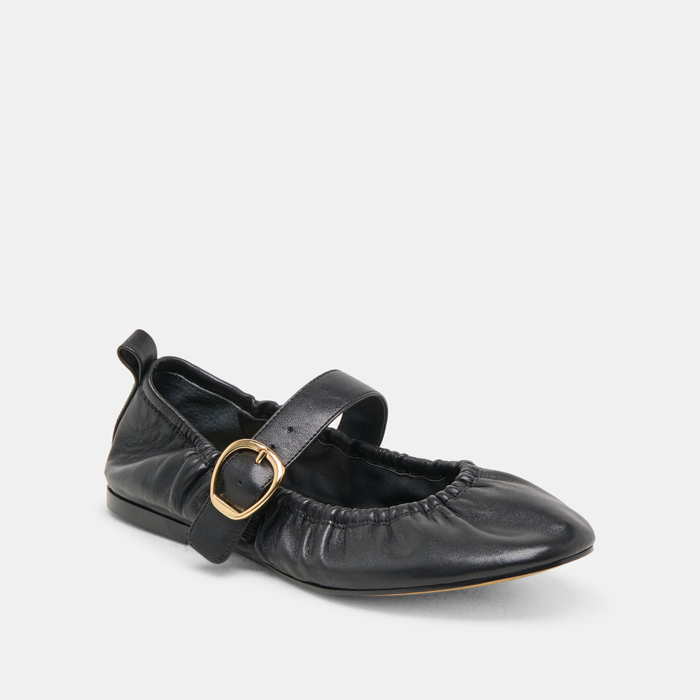 Dolce Vita SHOES | Caely Black Leather Ballet Flats